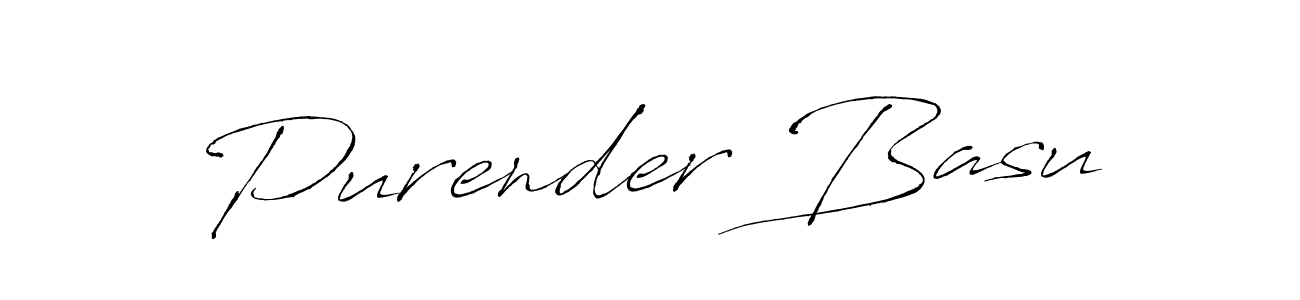 Also You can easily find your signature by using the search form. We will create Purender Basu name handwritten signature images for you free of cost using Antro_Vectra sign style. Purender Basu signature style 6 images and pictures png