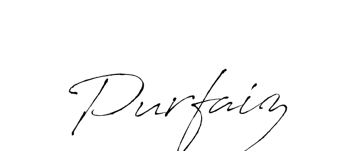 Purfaiz stylish signature style. Best Handwritten Sign (Antro_Vectra) for my name. Handwritten Signature Collection Ideas for my name Purfaiz. Purfaiz signature style 6 images and pictures png