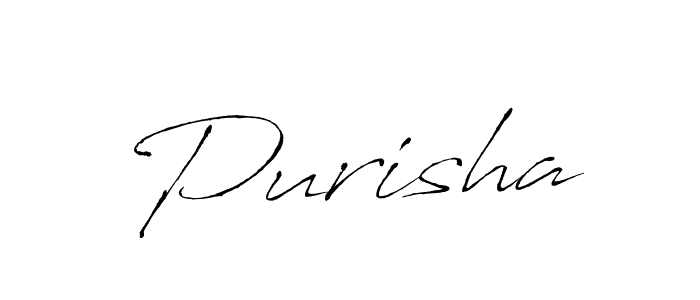 How to make Purisha signature? Antro_Vectra is a professional autograph style. Create handwritten signature for Purisha name. Purisha signature style 6 images and pictures png
