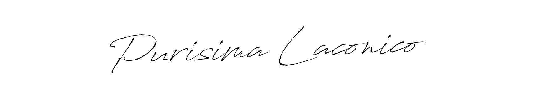 Use a signature maker to create a handwritten signature online. With this signature software, you can design (Antro_Vectra) your own signature for name Purisima Laconico. Purisima Laconico signature style 6 images and pictures png