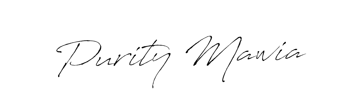 You should practise on your own different ways (Antro_Vectra) to write your name (Purity Mawia) in signature. don't let someone else do it for you. Purity Mawia signature style 6 images and pictures png