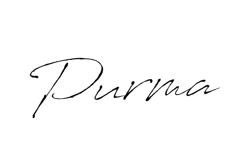 Create a beautiful signature design for name Purma. With this signature (Antro_Vectra) fonts, you can make a handwritten signature for free. Purma signature style 6 images and pictures png