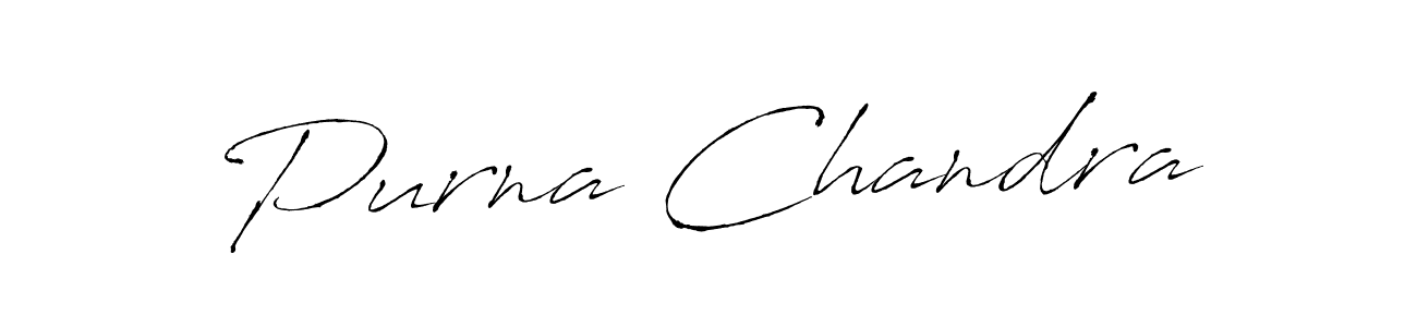 How to make Purna Chandra name signature. Use Antro_Vectra style for creating short signs online. This is the latest handwritten sign. Purna Chandra signature style 6 images and pictures png