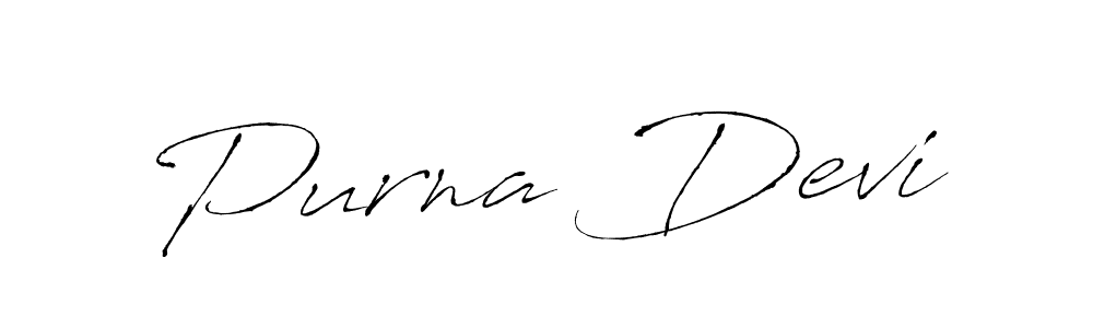 Create a beautiful signature design for name Purna Devi. With this signature (Antro_Vectra) fonts, you can make a handwritten signature for free. Purna Devi signature style 6 images and pictures png