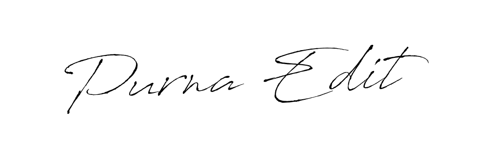 Make a beautiful signature design for name Purna Edit. With this signature (Antro_Vectra) style, you can create a handwritten signature for free. Purna Edit signature style 6 images and pictures png