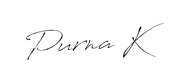 This is the best signature style for the Purna K name. Also you like these signature font (Antro_Vectra). Mix name signature. Purna K signature style 6 images and pictures png