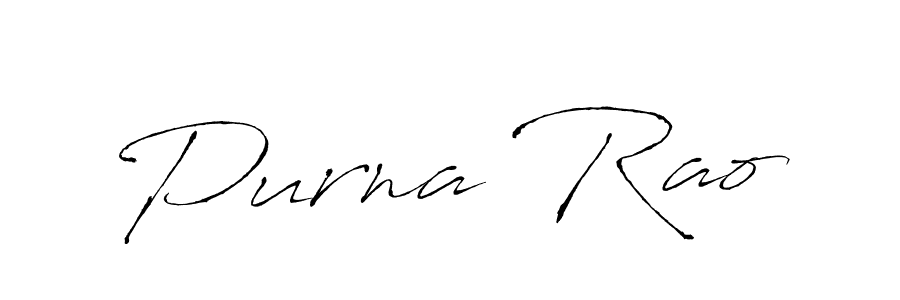 Purna Rao stylish signature style. Best Handwritten Sign (Antro_Vectra) for my name. Handwritten Signature Collection Ideas for my name Purna Rao. Purna Rao signature style 6 images and pictures png