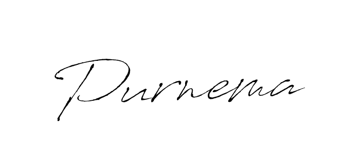 Create a beautiful signature design for name Purnema. With this signature (Antro_Vectra) fonts, you can make a handwritten signature for free. Purnema signature style 6 images and pictures png