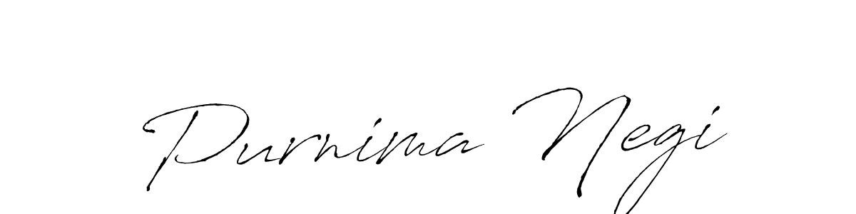 Make a beautiful signature design for name Purnima Negi. With this signature (Antro_Vectra) style, you can create a handwritten signature for free. Purnima Negi signature style 6 images and pictures png