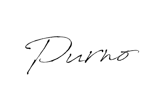 How to make Purno name signature. Use Antro_Vectra style for creating short signs online. This is the latest handwritten sign. Purno signature style 6 images and pictures png