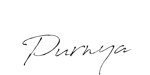 Make a beautiful signature design for name Purnya. With this signature (Antro_Vectra) style, you can create a handwritten signature for free. Purnya signature style 6 images and pictures png