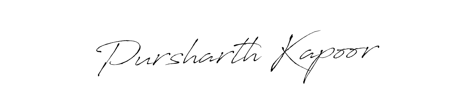 Design your own signature with our free online signature maker. With this signature software, you can create a handwritten (Antro_Vectra) signature for name Pursharth Kapoor. Pursharth Kapoor signature style 6 images and pictures png