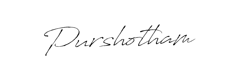 How to make Purshotham name signature. Use Antro_Vectra style for creating short signs online. This is the latest handwritten sign. Purshotham signature style 6 images and pictures png