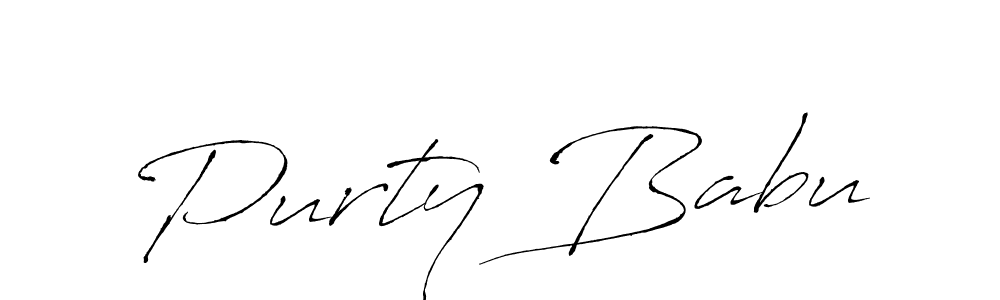 How to make Purty Babu name signature. Use Antro_Vectra style for creating short signs online. This is the latest handwritten sign. Purty Babu signature style 6 images and pictures png