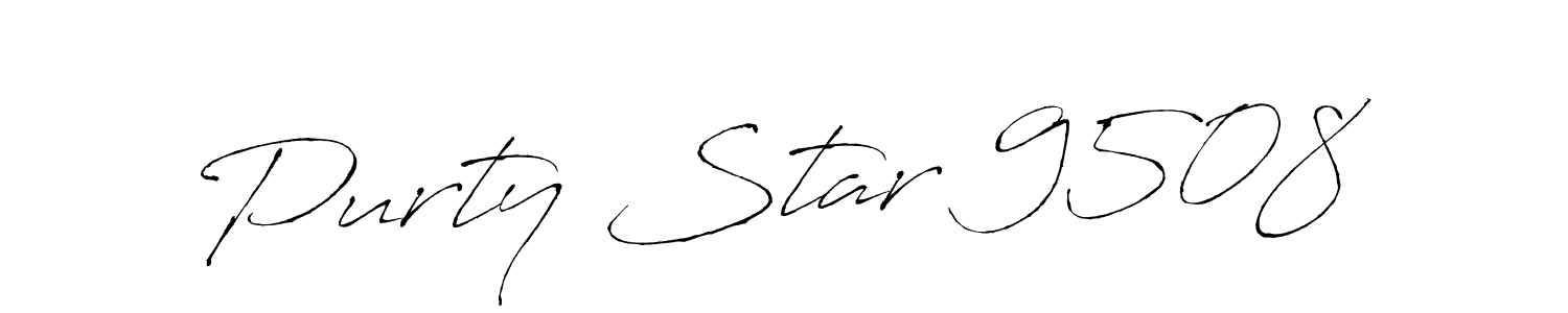 The best way (Antro_Vectra) to make a short signature is to pick only two or three words in your name. The name Purty Star 9508 include a total of six letters. For converting this name. Purty Star 9508 signature style 6 images and pictures png