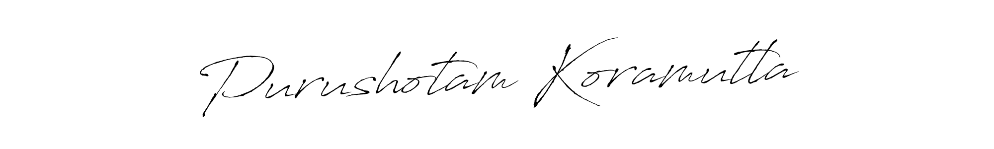 Make a beautiful signature design for name Purushotam Koramutla. With this signature (Antro_Vectra) style, you can create a handwritten signature for free. Purushotam Koramutla signature style 6 images and pictures png