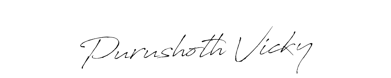 Make a beautiful signature design for name Purushoth Vicky. Use this online signature maker to create a handwritten signature for free. Purushoth Vicky signature style 6 images and pictures png