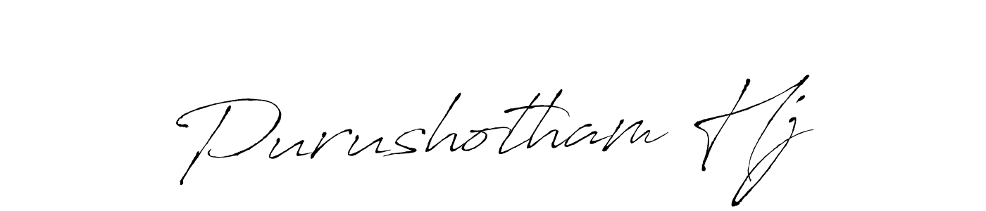 Create a beautiful signature design for name Purushotham Hj. With this signature (Antro_Vectra) fonts, you can make a handwritten signature for free. Purushotham Hj signature style 6 images and pictures png