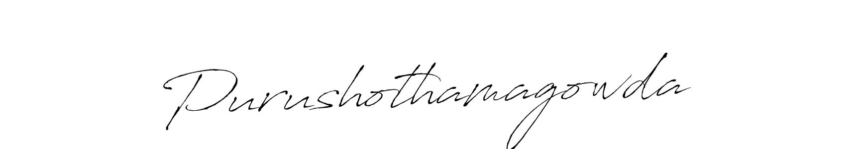 Also we have Purushothamagowda name is the best signature style. Create professional handwritten signature collection using Antro_Vectra autograph style. Purushothamagowda signature style 6 images and pictures png