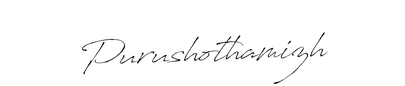 You should practise on your own different ways (Antro_Vectra) to write your name (Purushothamizh) in signature. don't let someone else do it for you. Purushothamizh signature style 6 images and pictures png