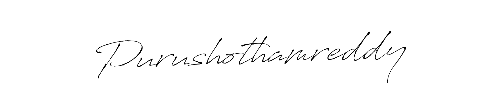 Make a beautiful signature design for name Purushothamreddy. With this signature (Antro_Vectra) style, you can create a handwritten signature for free. Purushothamreddy signature style 6 images and pictures png