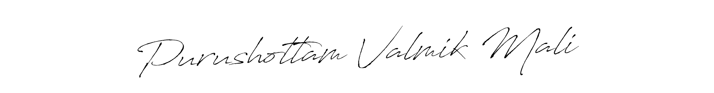 Create a beautiful signature design for name Purushottam Valmik Mali. With this signature (Antro_Vectra) fonts, you can make a handwritten signature for free. Purushottam Valmik Mali signature style 6 images and pictures png