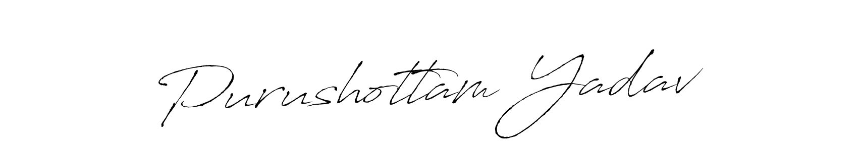 Make a beautiful signature design for name Purushottam Yadav. With this signature (Antro_Vectra) style, you can create a handwritten signature for free. Purushottam Yadav signature style 6 images and pictures png