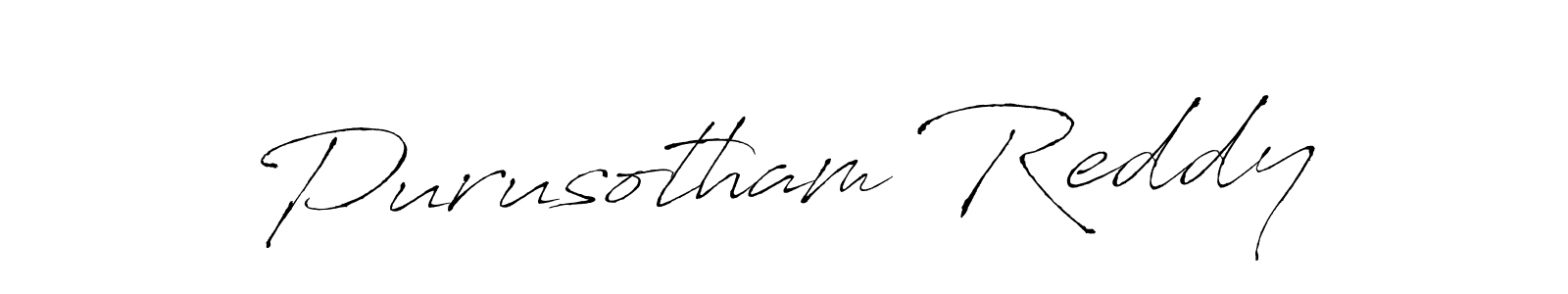 Create a beautiful signature design for name Purusotham Reddy. With this signature (Antro_Vectra) fonts, you can make a handwritten signature for free. Purusotham Reddy signature style 6 images and pictures png