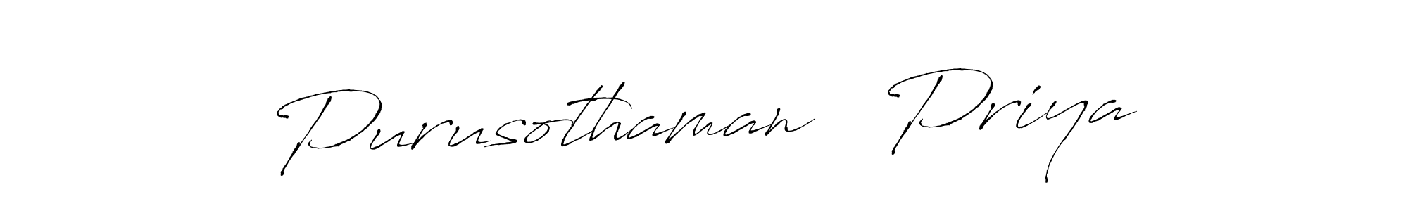 How to make Purusothaman   Priya signature? Antro_Vectra is a professional autograph style. Create handwritten signature for Purusothaman   Priya name. Purusothaman   Priya signature style 6 images and pictures png