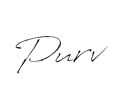 The best way (Antro_Vectra) to make a short signature is to pick only two or three words in your name. The name Purv include a total of six letters. For converting this name. Purv signature style 6 images and pictures png