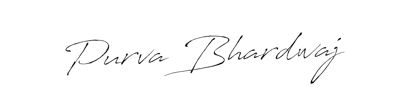 Design your own signature with our free online signature maker. With this signature software, you can create a handwritten (Antro_Vectra) signature for name Purva Bhardwaj. Purva Bhardwaj signature style 6 images and pictures png