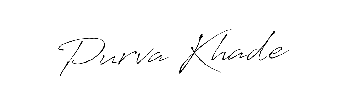 How to make Purva Khade signature? Antro_Vectra is a professional autograph style. Create handwritten signature for Purva Khade name. Purva Khade signature style 6 images and pictures png