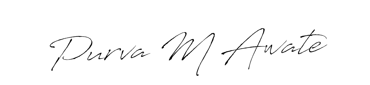 Also we have Purva M Awate name is the best signature style. Create professional handwritten signature collection using Antro_Vectra autograph style. Purva M Awate signature style 6 images and pictures png