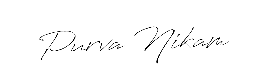 This is the best signature style for the Purva Nikam name. Also you like these signature font (Antro_Vectra). Mix name signature. Purva Nikam signature style 6 images and pictures png