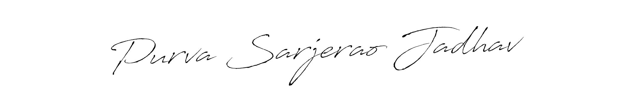 Purva Sarjerao Jadhav stylish signature style. Best Handwritten Sign (Antro_Vectra) for my name. Handwritten Signature Collection Ideas for my name Purva Sarjerao Jadhav. Purva Sarjerao Jadhav signature style 6 images and pictures png