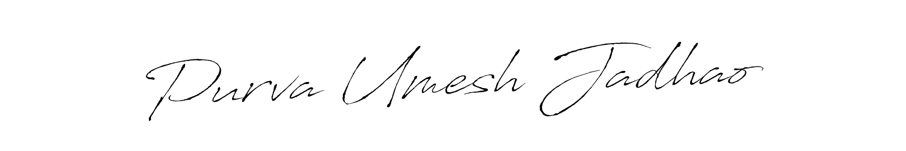 if you are searching for the best signature style for your name Purva Umesh Jadhao. so please give up your signature search. here we have designed multiple signature styles  using Antro_Vectra. Purva Umesh Jadhao signature style 6 images and pictures png
