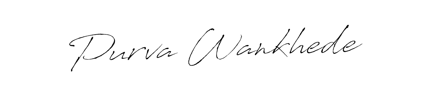 Design your own signature with our free online signature maker. With this signature software, you can create a handwritten (Antro_Vectra) signature for name Purva Wankhede. Purva Wankhede signature style 6 images and pictures png