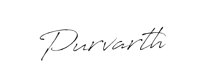 How to make Purvarth name signature. Use Antro_Vectra style for creating short signs online. This is the latest handwritten sign. Purvarth signature style 6 images and pictures png