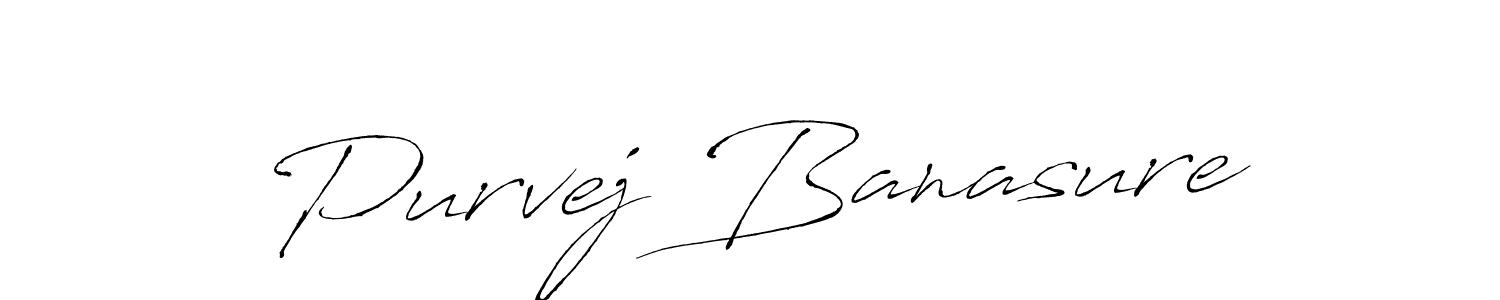 if you are searching for the best signature style for your name Purvej Banasure. so please give up your signature search. here we have designed multiple signature styles  using Antro_Vectra. Purvej Banasure signature style 6 images and pictures png