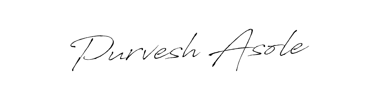 Make a beautiful signature design for name Purvesh Asole. With this signature (Antro_Vectra) style, you can create a handwritten signature for free. Purvesh Asole signature style 6 images and pictures png