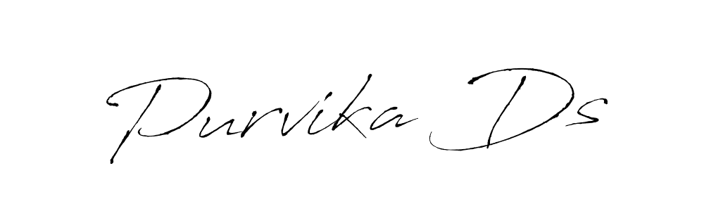 Create a beautiful signature design for name Purvika Ds. With this signature (Antro_Vectra) fonts, you can make a handwritten signature for free. Purvika Ds signature style 6 images and pictures png