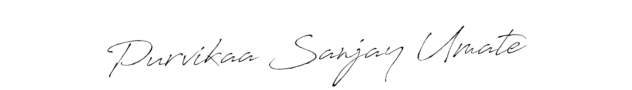 Make a short Purvikaa Sanjay Umate signature style. Manage your documents anywhere anytime using Antro_Vectra. Create and add eSignatures, submit forms, share and send files easily. Purvikaa Sanjay Umate signature style 6 images and pictures png