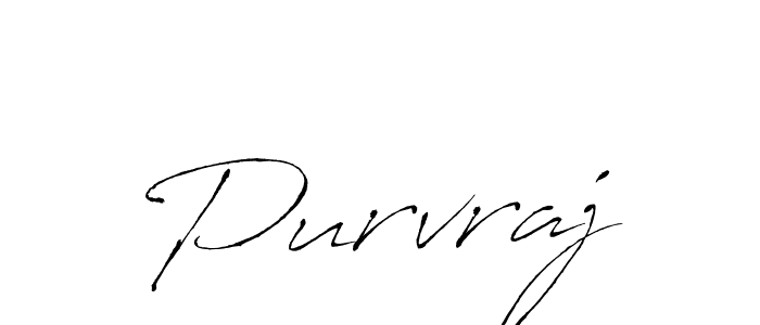 Purvraj stylish signature style. Best Handwritten Sign (Antro_Vectra) for my name. Handwritten Signature Collection Ideas for my name Purvraj. Purvraj signature style 6 images and pictures png