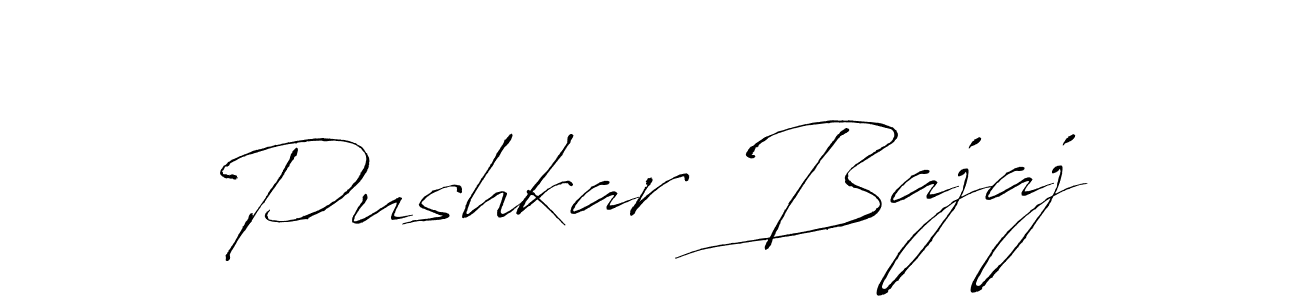 Create a beautiful signature design for name Pushkar Bajaj. With this signature (Antro_Vectra) fonts, you can make a handwritten signature for free. Pushkar Bajaj signature style 6 images and pictures png