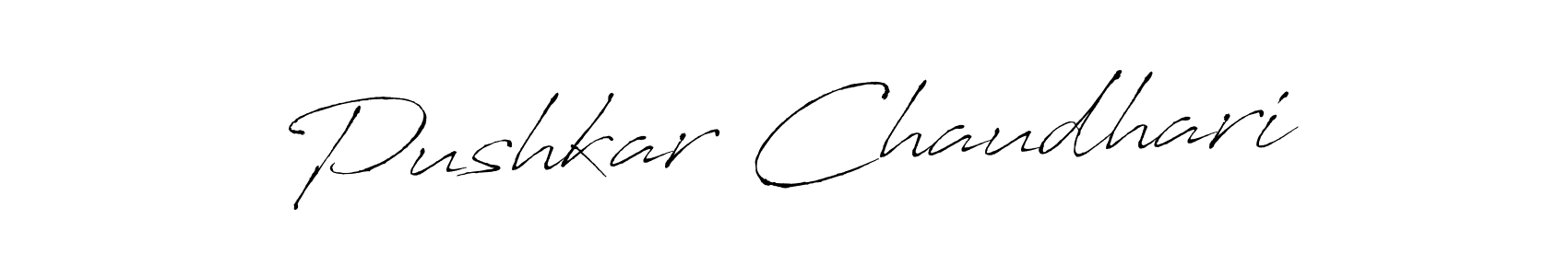 Also we have Pushkar Chaudhari name is the best signature style. Create professional handwritten signature collection using Antro_Vectra autograph style. Pushkar Chaudhari signature style 6 images and pictures png