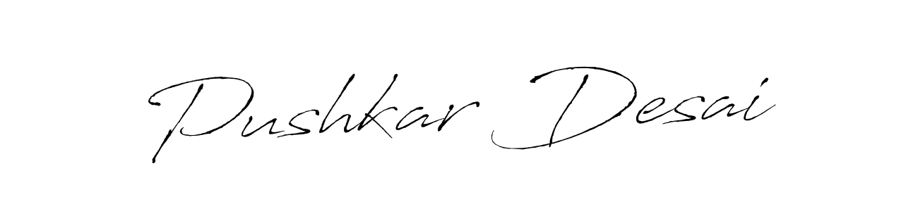 The best way (Antro_Vectra) to make a short signature is to pick only two or three words in your name. The name Pushkar Desai include a total of six letters. For converting this name. Pushkar Desai signature style 6 images and pictures png