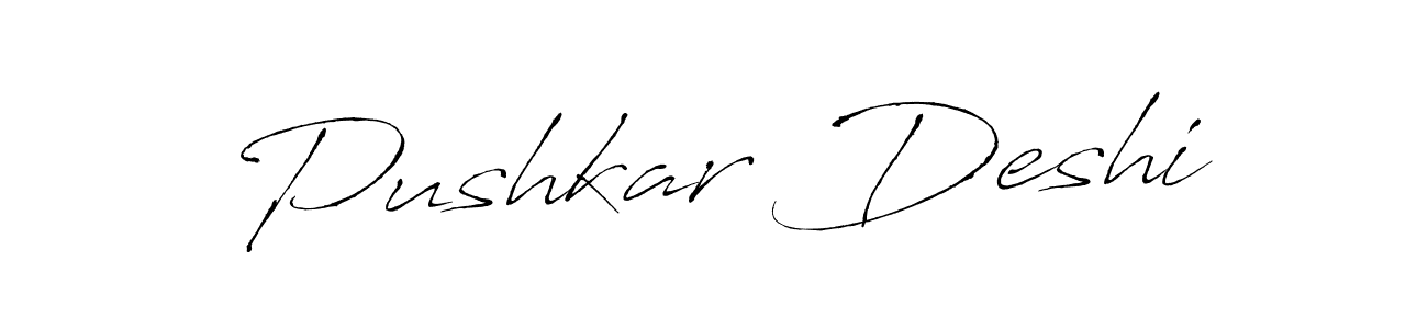 You can use this online signature creator to create a handwritten signature for the name Pushkar Deshi. This is the best online autograph maker. Pushkar Deshi signature style 6 images and pictures png