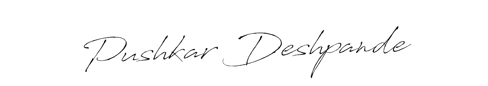 Make a beautiful signature design for name Pushkar Deshpande. Use this online signature maker to create a handwritten signature for free. Pushkar Deshpande signature style 6 images and pictures png