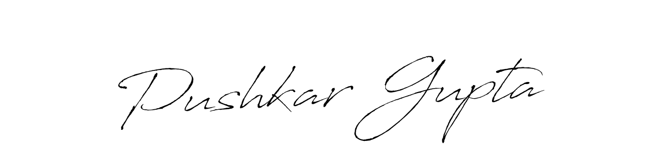 Create a beautiful signature design for name Pushkar Gupta. With this signature (Antro_Vectra) fonts, you can make a handwritten signature for free. Pushkar Gupta signature style 6 images and pictures png