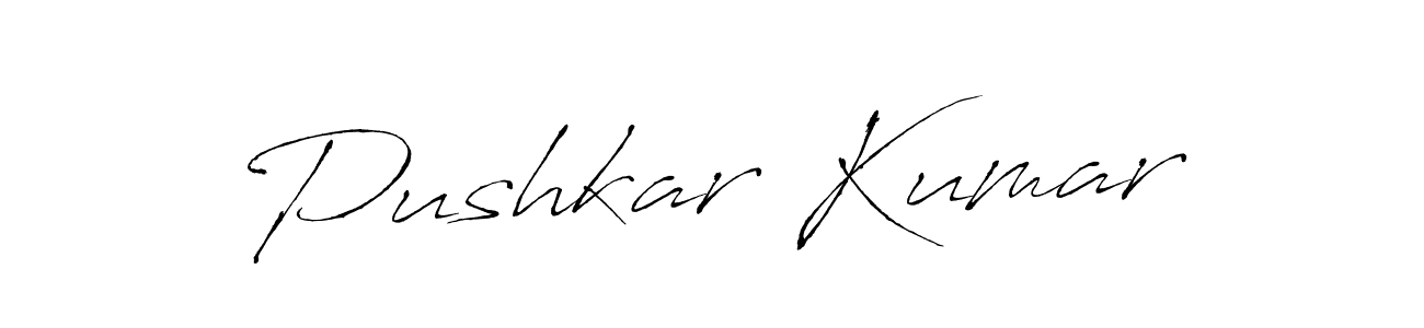 Design your own signature with our free online signature maker. With this signature software, you can create a handwritten (Antro_Vectra) signature for name Pushkar Kumar. Pushkar Kumar signature style 6 images and pictures png